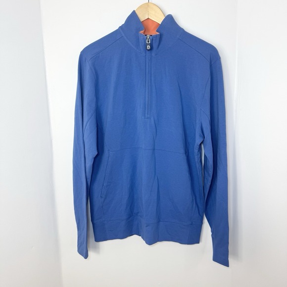B Draddy Other - B Draddy Russel 1/4 Zip Pullover Mens M Pima Cotton Blue Golf Stretch Casual
